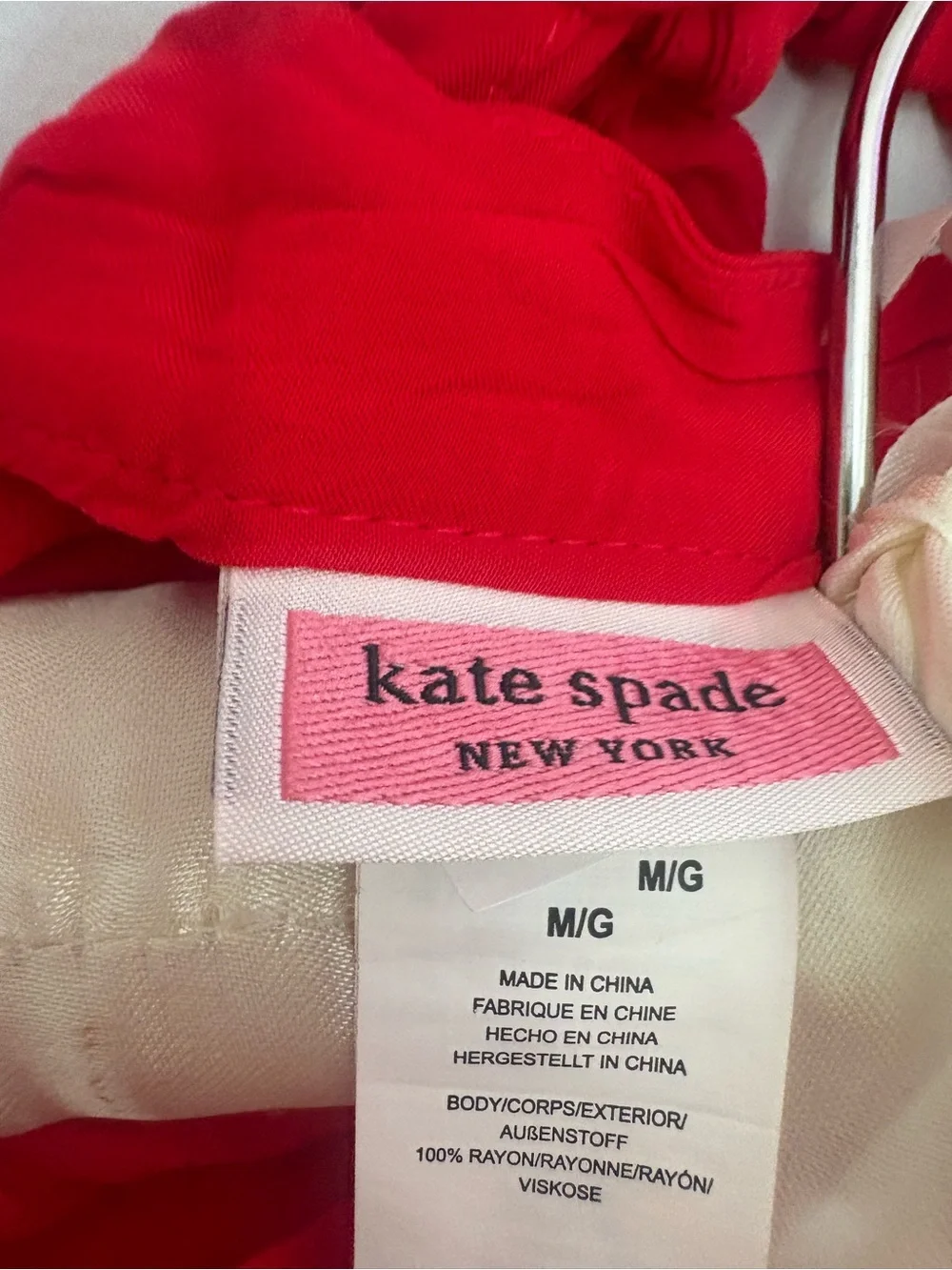 Kate Spade Ruffled Wrap Skirt in red